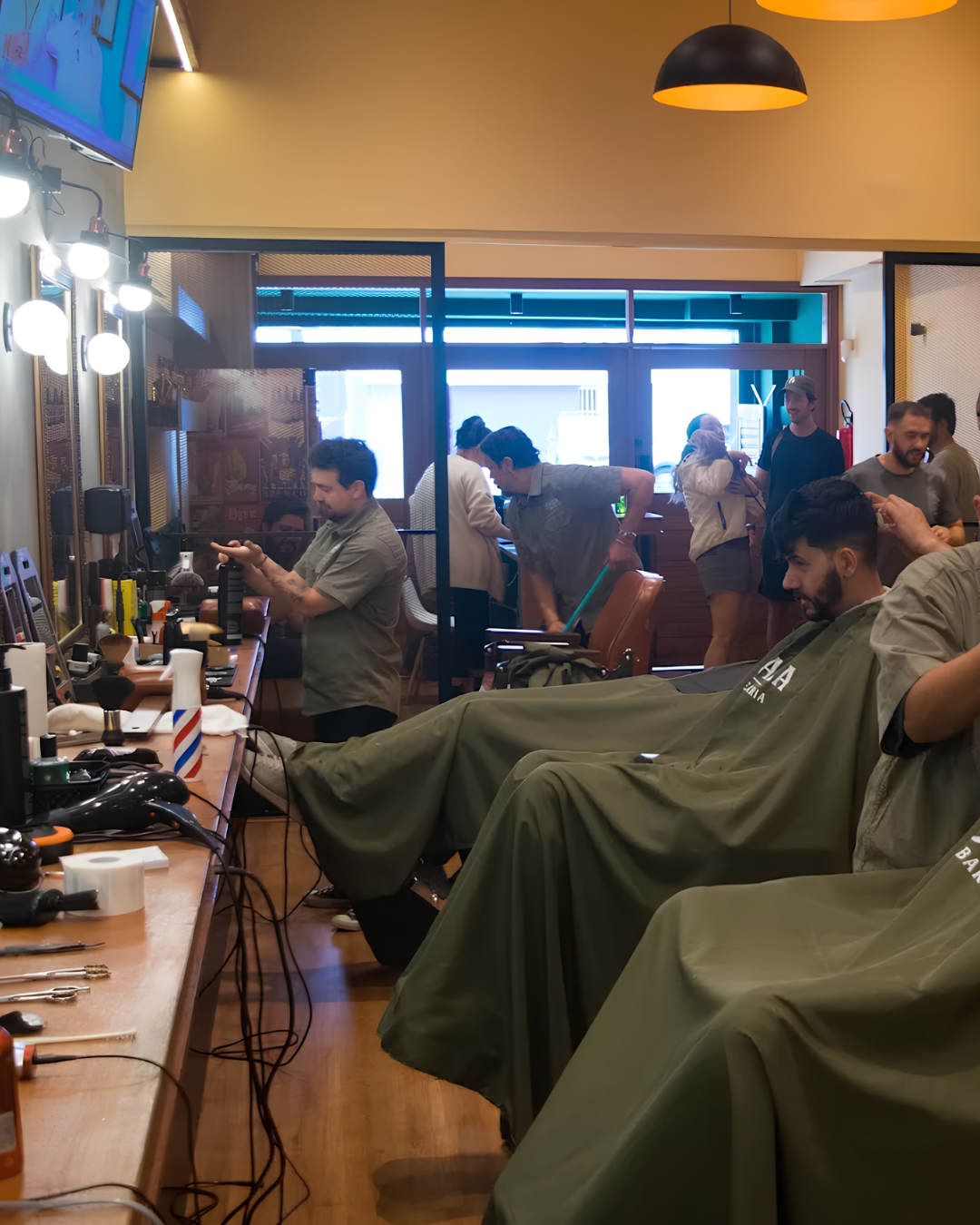 Atendimento na Braza Barbearia